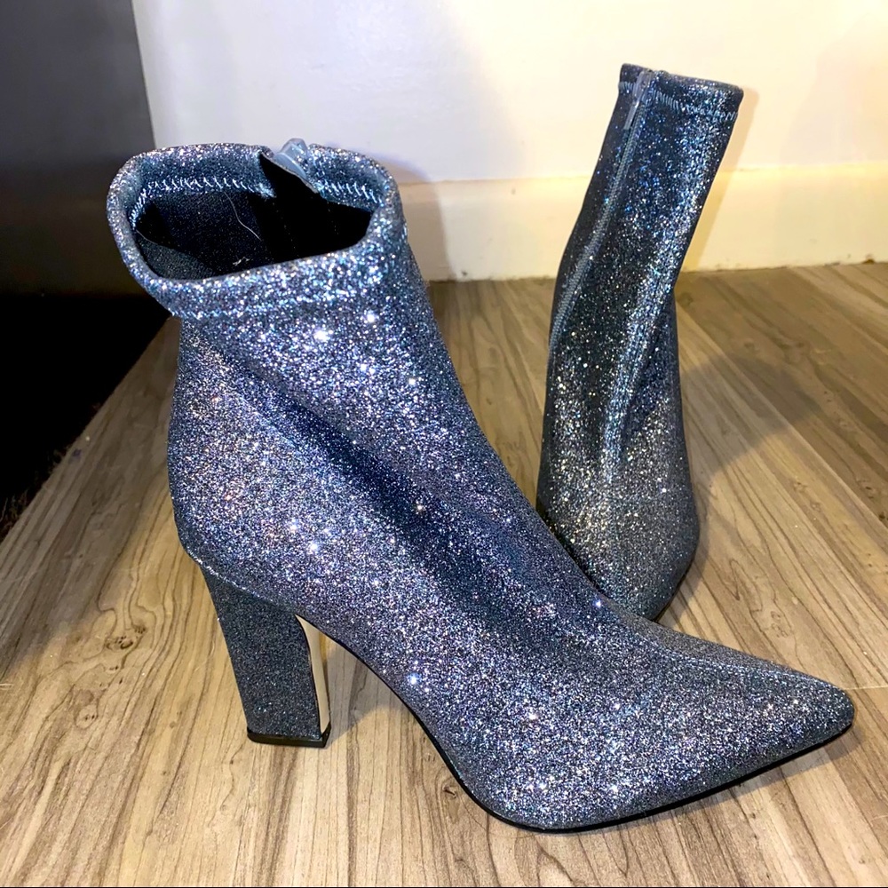 Sparkly guess heeled booties